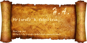 Hrivnák Adelina névjegykártya